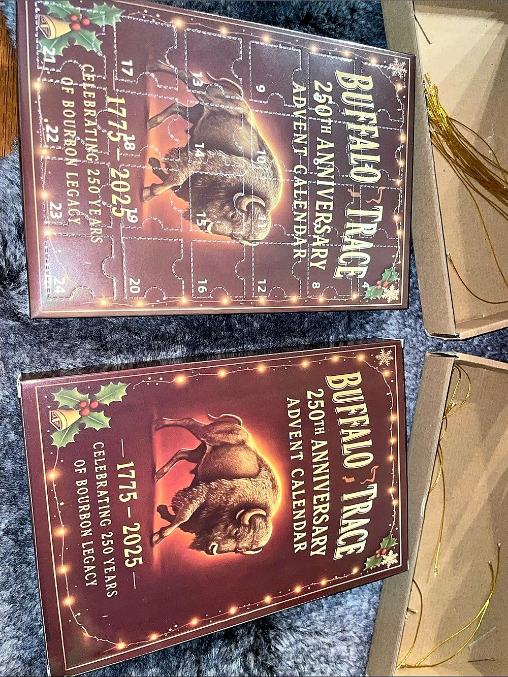 Buffalo Trace 250th Anniversary Advent Calendar Set Brown & Green